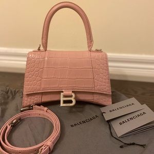 Balenciaga - small Hourglass Bag in Powder Pink